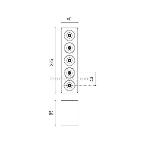Dimensiones Black Foster Surface 5 ArkosLight