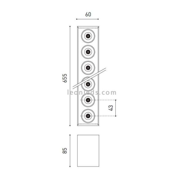 Dimensions Noir Foser 15 ArkosLight