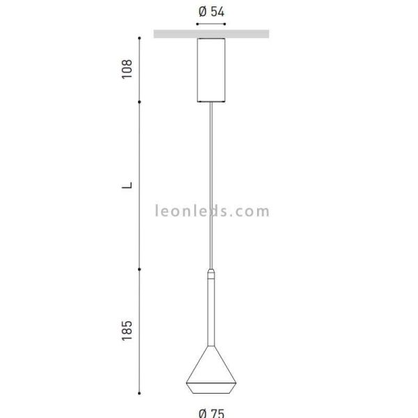 Dimensiones Spin Base de ArkosLight | LeonLeds