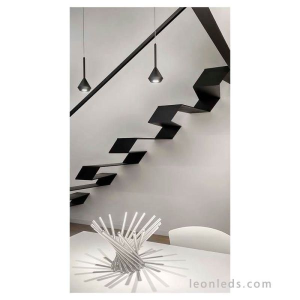Lampe Spin base noire par ArkosLight installée | Éclairage LeonLeds
