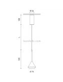 Dimensiones Lámpara de techo LED minimalista Spin Base 5 Metros ArkosLight | LeonLeds Iluminación