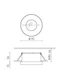 Dimensiones Puck L Recessed Negro ArkosLight