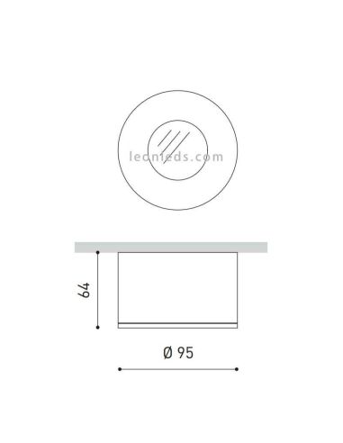 Dimensions Puck L Blanc ArkosLight