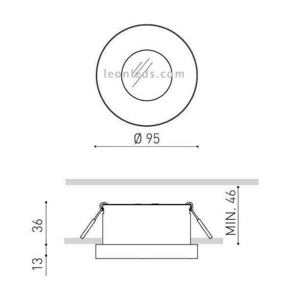 Dimensiones de Puck L Blanco ArkosLight