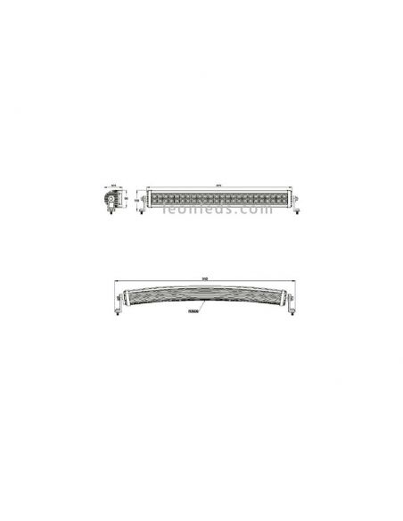 Dimensiones Barra LED Curva potente