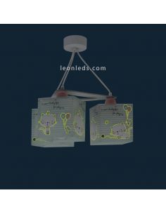 Luminária de teto 3 luzes Loving Cat | leonleds 2