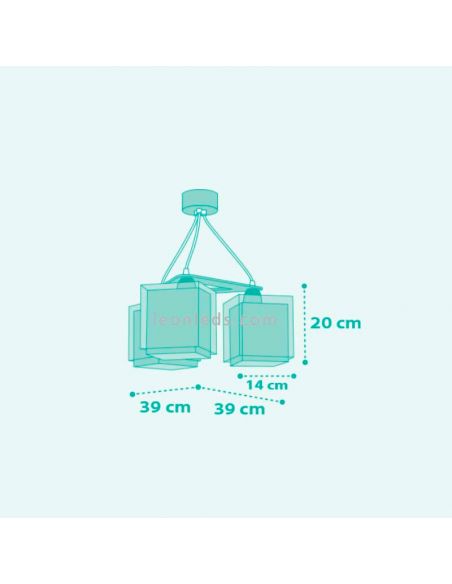 Plafonnier 3 lumières Chat aimant | leonleds