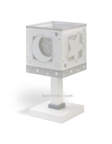 Lámpara de sobremesa infantil Gris Moon Light | LeonLeds