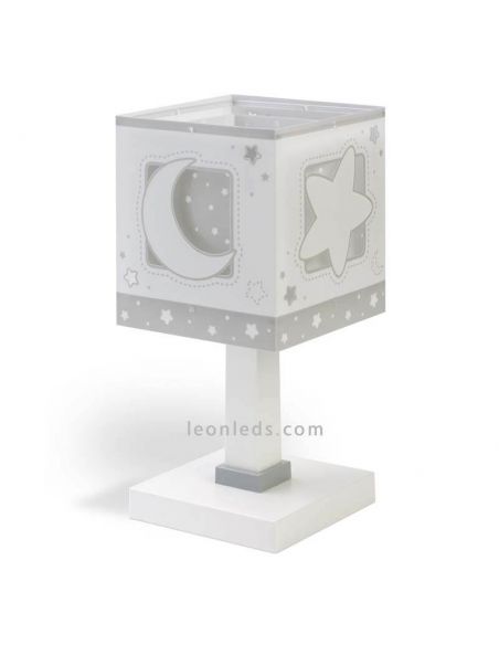 Lámpara de sobremesa infantil Gris Moon Light | LeonLeds