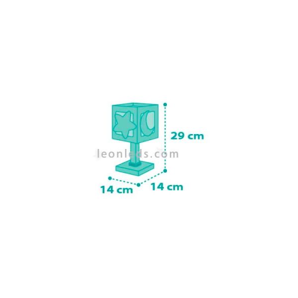 Lámpara de sobremesa Gris Moon Light de Dalber | LeonLeds Lámparas infantiles