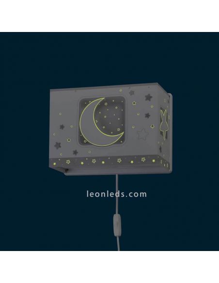 Aplique infantil Gris serie Moon Light 63238E | LeonLeds Apliques LED