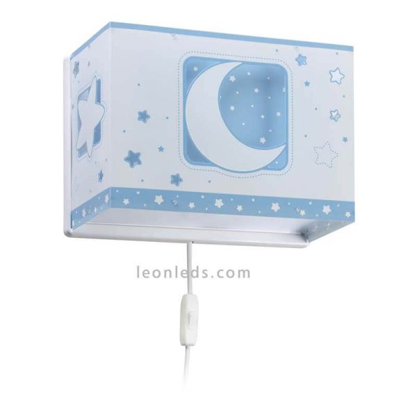 Aplique infantil Moon Light Azul 63238T Dalber | LeonLeds Iluminación infantil