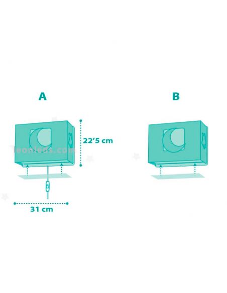 Luminária de parede infantil Moon Light Dalber Blue