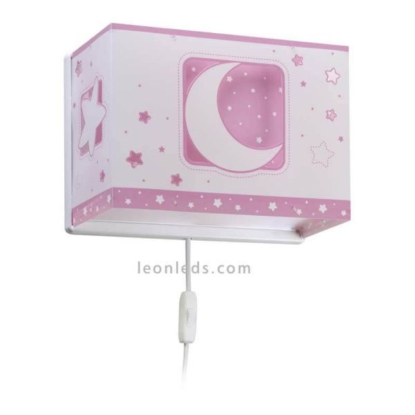 Applique Murale Enfant Rose Moon Light 63238S | leonleds