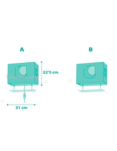 Candeeiro de parede infantil Dalber Moon Light série 63238S | LeonLeds Iluminação infantil