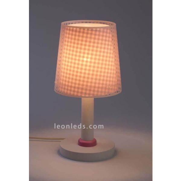 Lámpara de sobremesa rosa serie Vichy de Dalber | LeonLeds Lighting