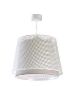 Lámpara de techo infantil Beige serie Vichy de Dalber 80222B | LeonLeds Lámparas Infantiles