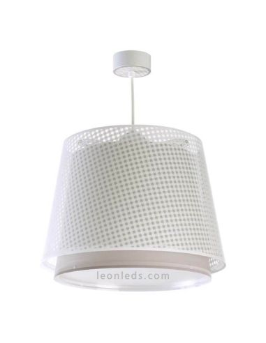 Lámpara de techo infantil Beige serie Vichy de Dalber 80222B | LeonLeds Lámparas Infantiles
