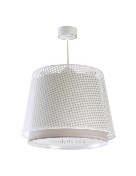 Lámpara de techo infantil Beige serie Vichy de Dalber 80222B | LeonLeds Lámparas Infantiles