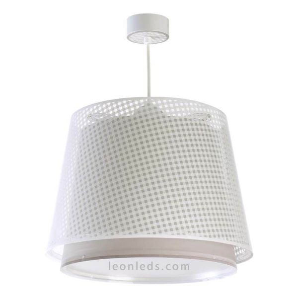 Lámpara de techo infantil Beige serie Vichy de Dalber 80222B | LeonLeds Lámparas Infantiles