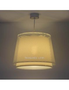 Lámpara de techo infantil Beige serie Vichy de Dalber 80222B | LeonLeds Lámparas Infantiles 2