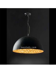 Lámpara de techo Magma Faro Barcelona Negra y Dorada 2