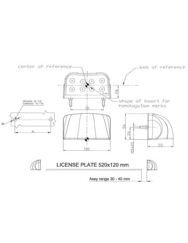 LED Kennzeichenlicht mit 8 Leds FT-026