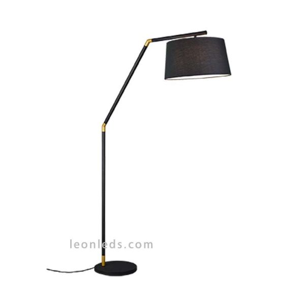 Lampadaire noir et doré Tracy