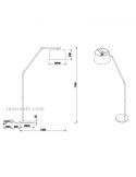 Dimensions de la lampe Tracy