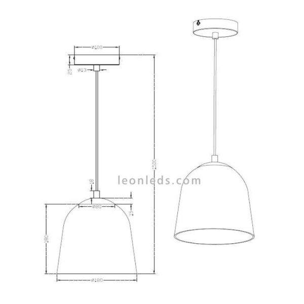Dimensiones Lámpara de techo Ontario Dorada