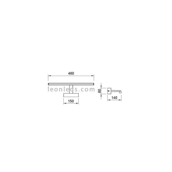 Dimensiones Alumbra cuadros LED moderno 6380