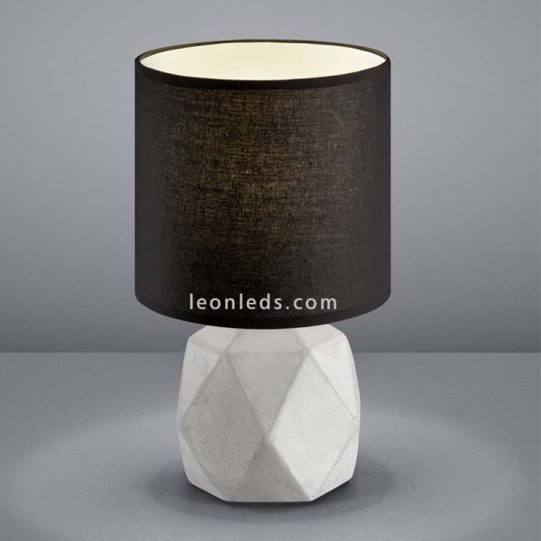 Lampe de table en ciment et noir Pike