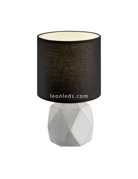 Lampe à poser Ciment et Brochet Noir R50831002