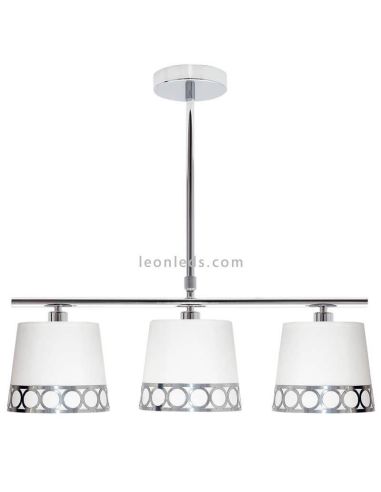 Lámpara de techo moderna 3 Luces Plateada