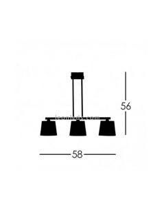 Lámpara de techo moderna 3 Luces Plateada 2