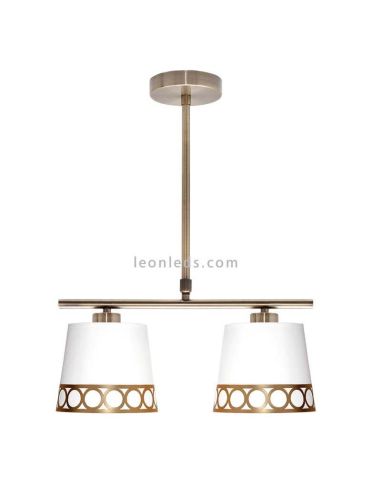 Lámpara de 2 Dorada Dalia |® LeonLeds.com