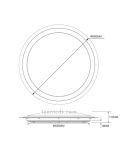 Dimensiones Plafón LED redondo Miko
