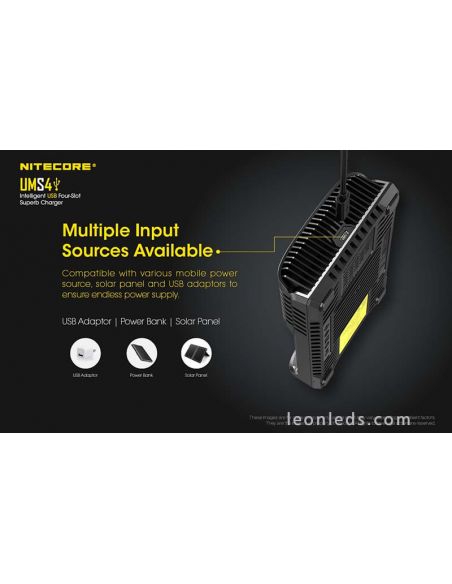 Nitecore UMS4 cargador de 4 ranuras