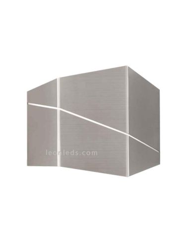 Aplique LED metálico Zorro Niquel Mate