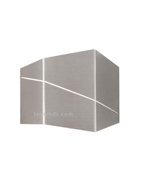 Aplique LED metálico Zorro Niquel Mate