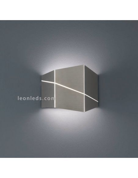 Aplique LED metálico Zorro Niquel Mate