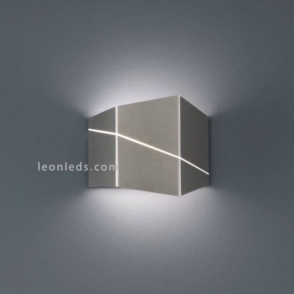 Aplique LED metálico Zorro Niquel Mate