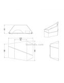 Dimensiones de Aplique LED metalico Zorro Trio