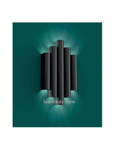 Aplique LED negro texturizado Robin ACB