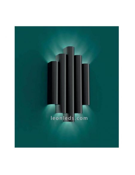 Aplique LED negro texturizado Robin ACB