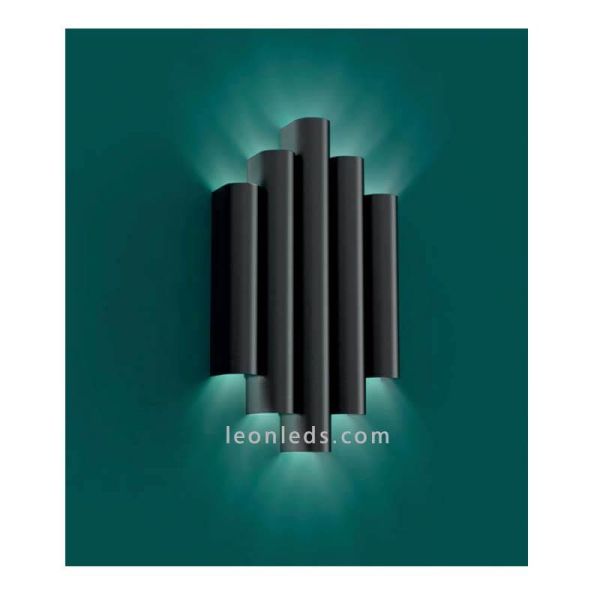 Aplique LED negro texturizado Robin ACB