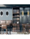 Ambiente con Aplique LED Negro Texturizado ACB