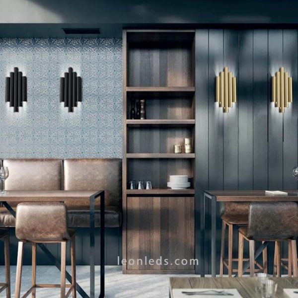 Ambiente con Aplique LED Negro Texturizado ACB