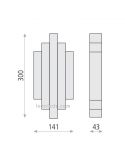 Dimensiones Aplique LED Negro texturizado ACB Robin