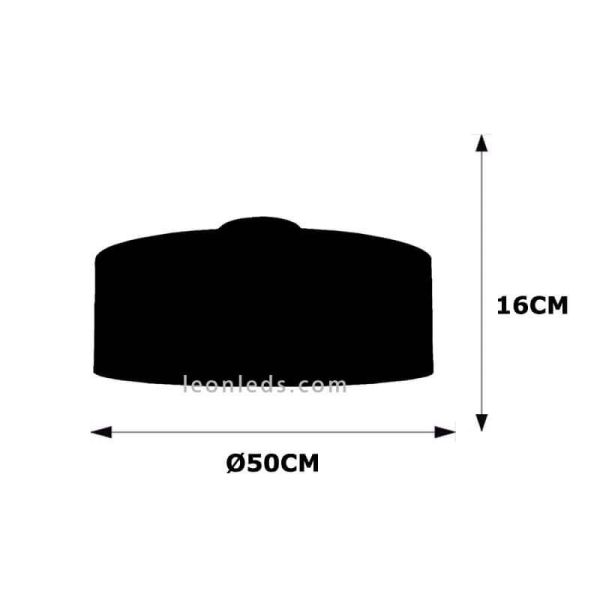 Dimensiones Plafón de techo Nicole Topo grande 50Cm